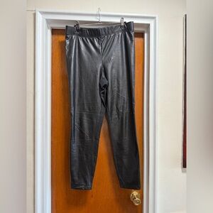 Old Navy Black Faux Leather Leggings